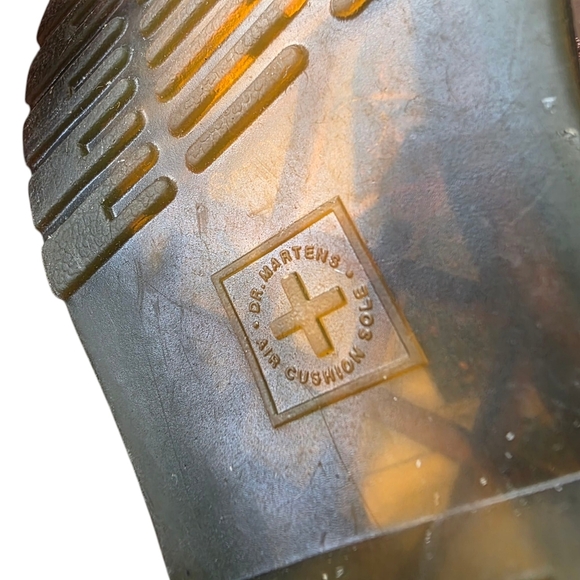 Dr. Martens 1460 Brown Glitter Lace-up Side-zip Combat Boots, Girl's Size 9 - Picture 7 of 8